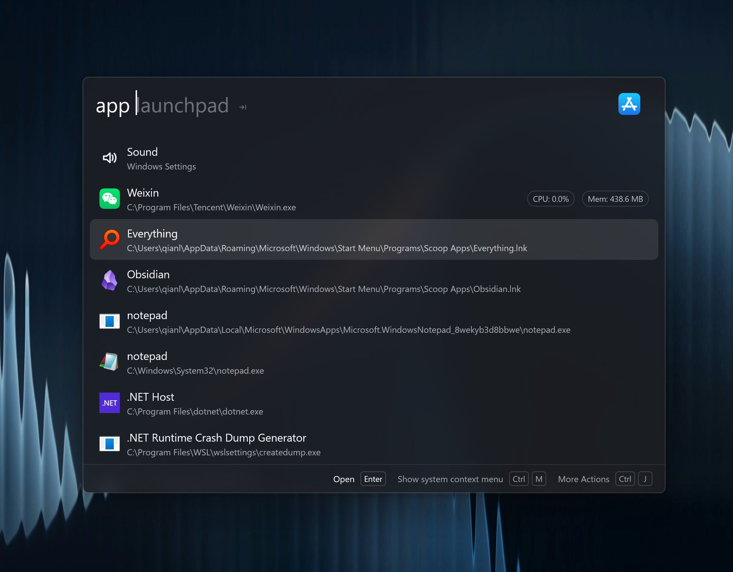 The Application plugin