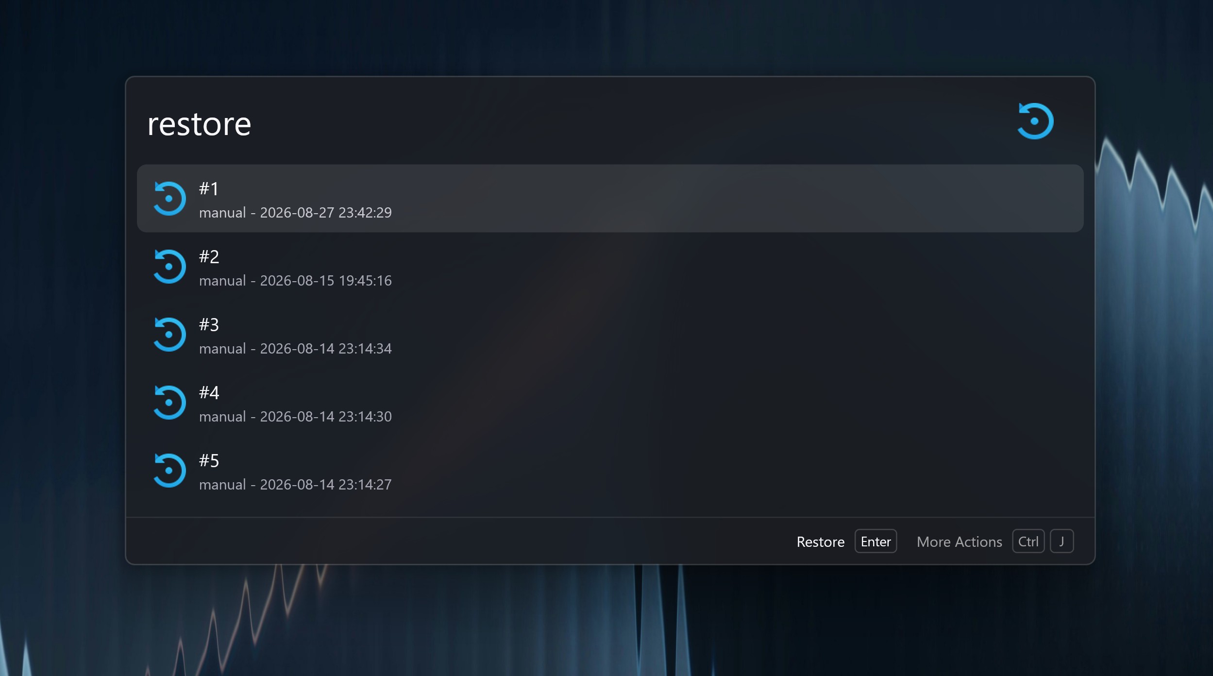 The Backup plugin