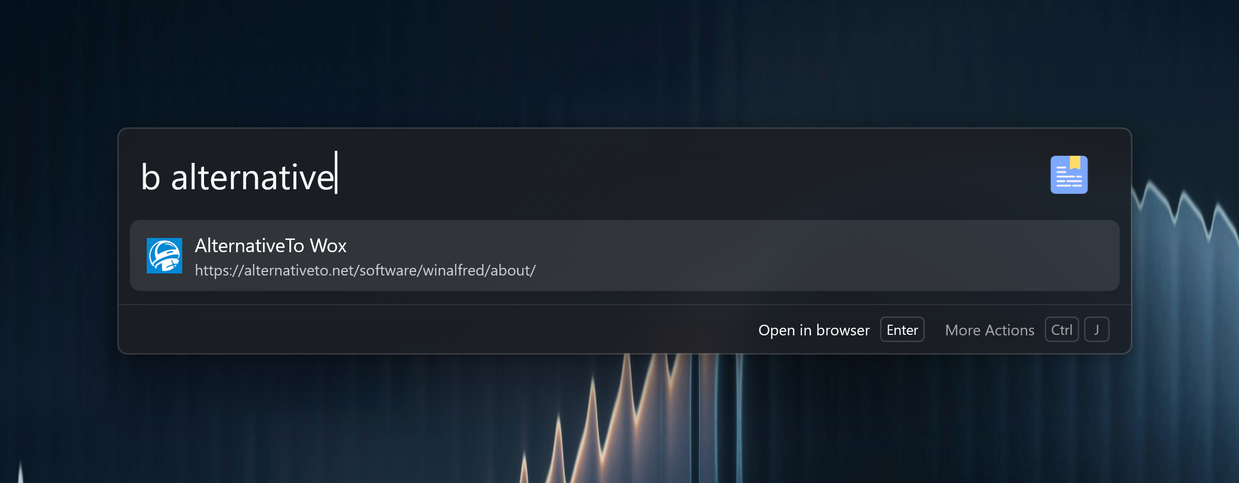 The Browser Bookmark plugin
