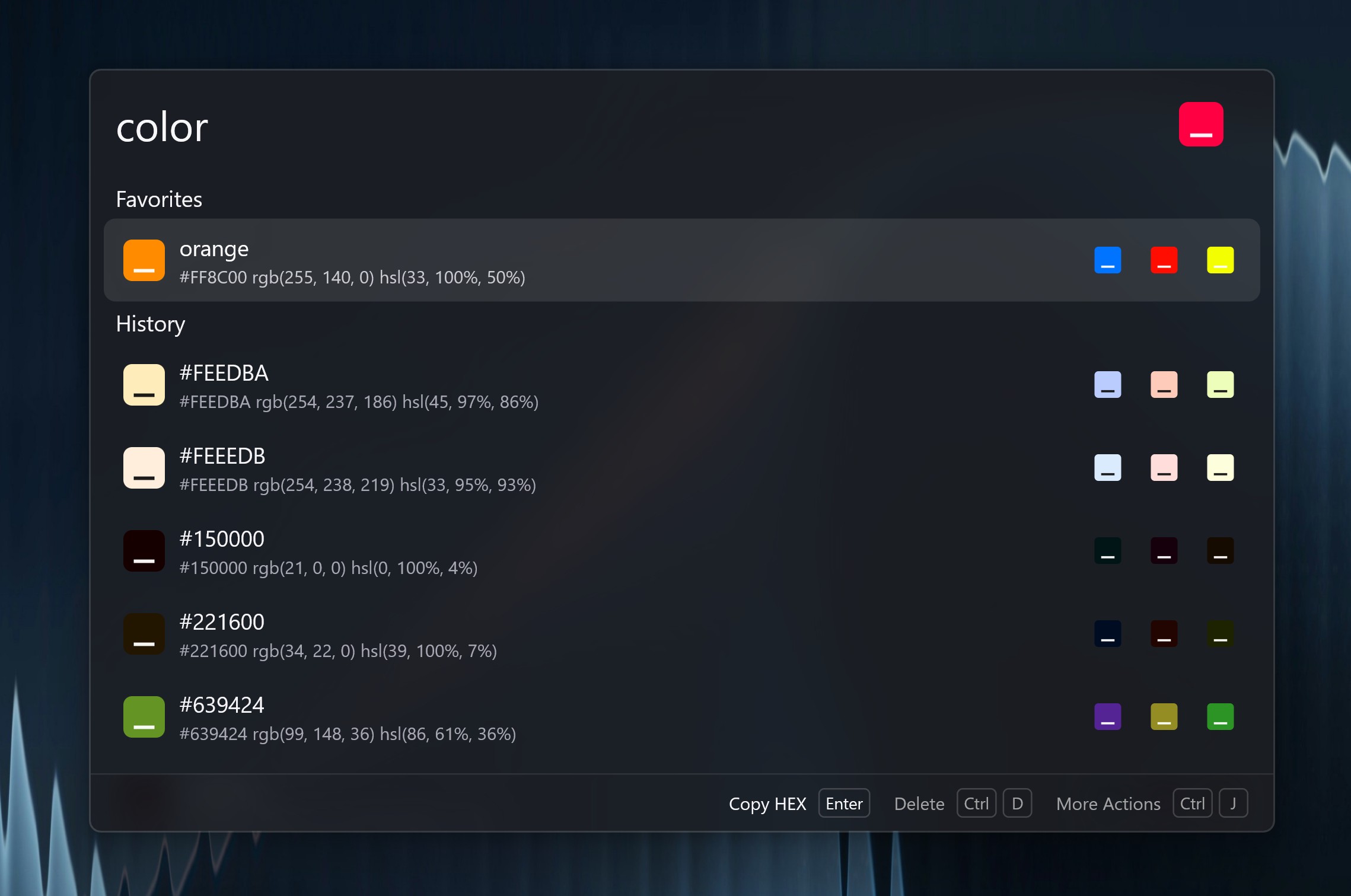 The Color plugin