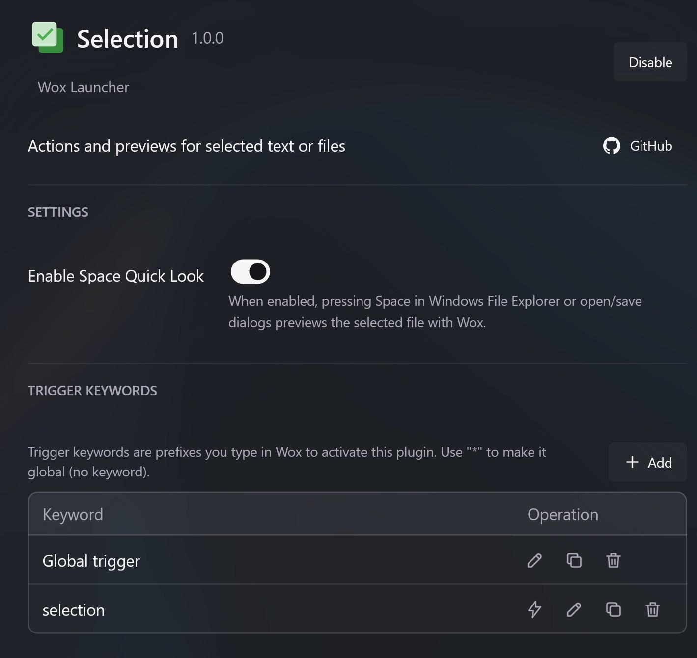 Space Quick Look on Windows