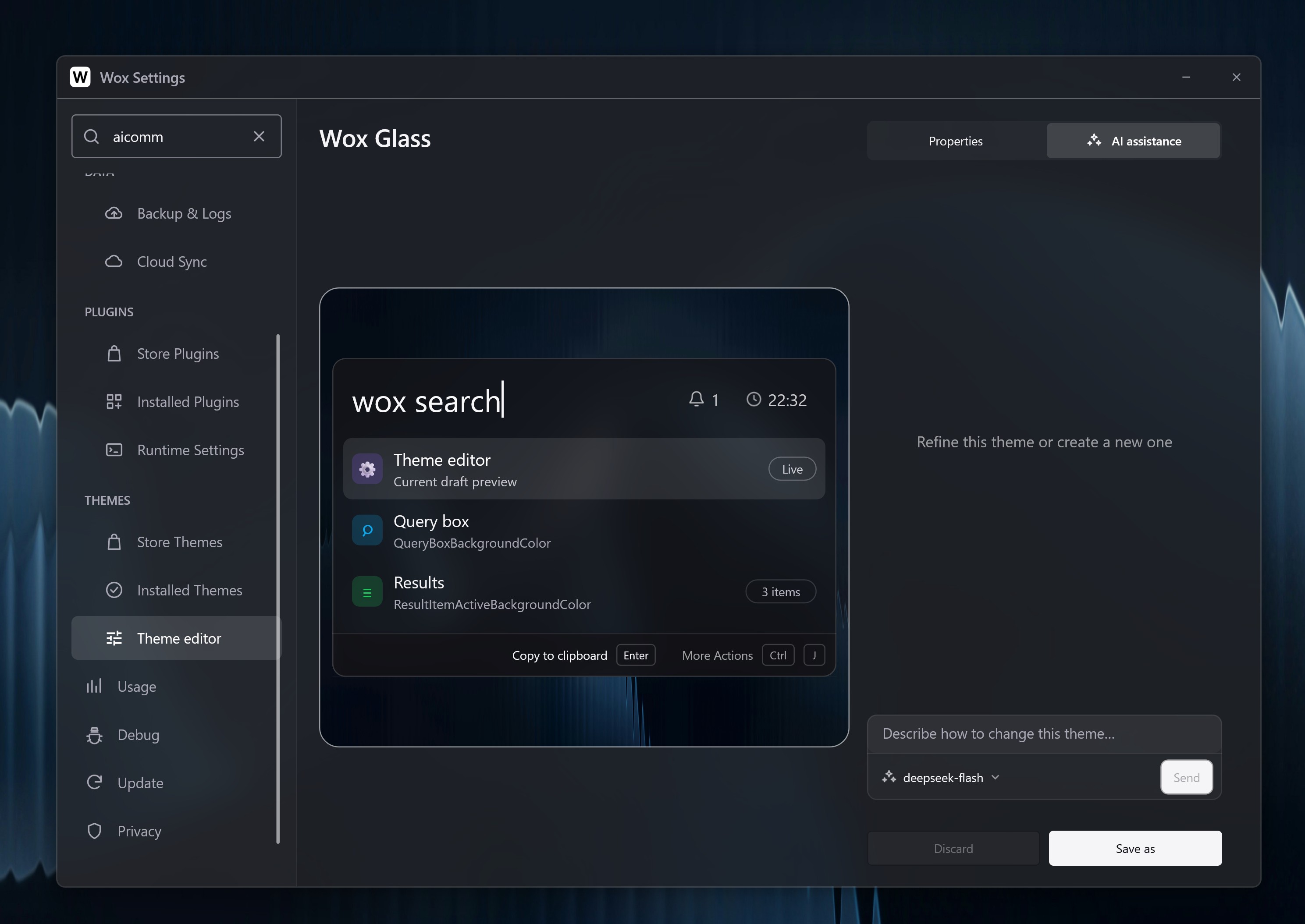 AI-assisted theme editing